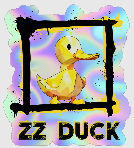 ZZ Duck Holographic Sticker